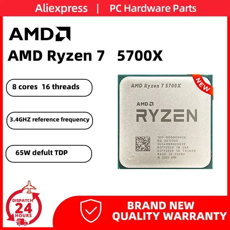 AMD Ryzen 7 5700X CPU R7 5700X 3.4GHz Eight-Core 16Thread Processor 7NM L3=32M 100-000000926 AM4 For B550M Aorus Motherboard