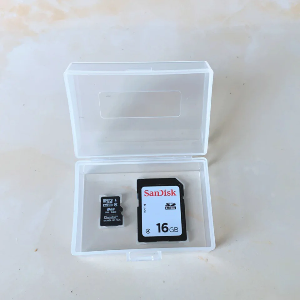 Color: WHITE - Camera Battery Box Storage Case Protector for LP-E8 LP-E5 NB-10L NB-7L EN-EL9 EN-EL14 PSP CRV3 EL3E EN-EL15 LP-E6 BP-511A LI90