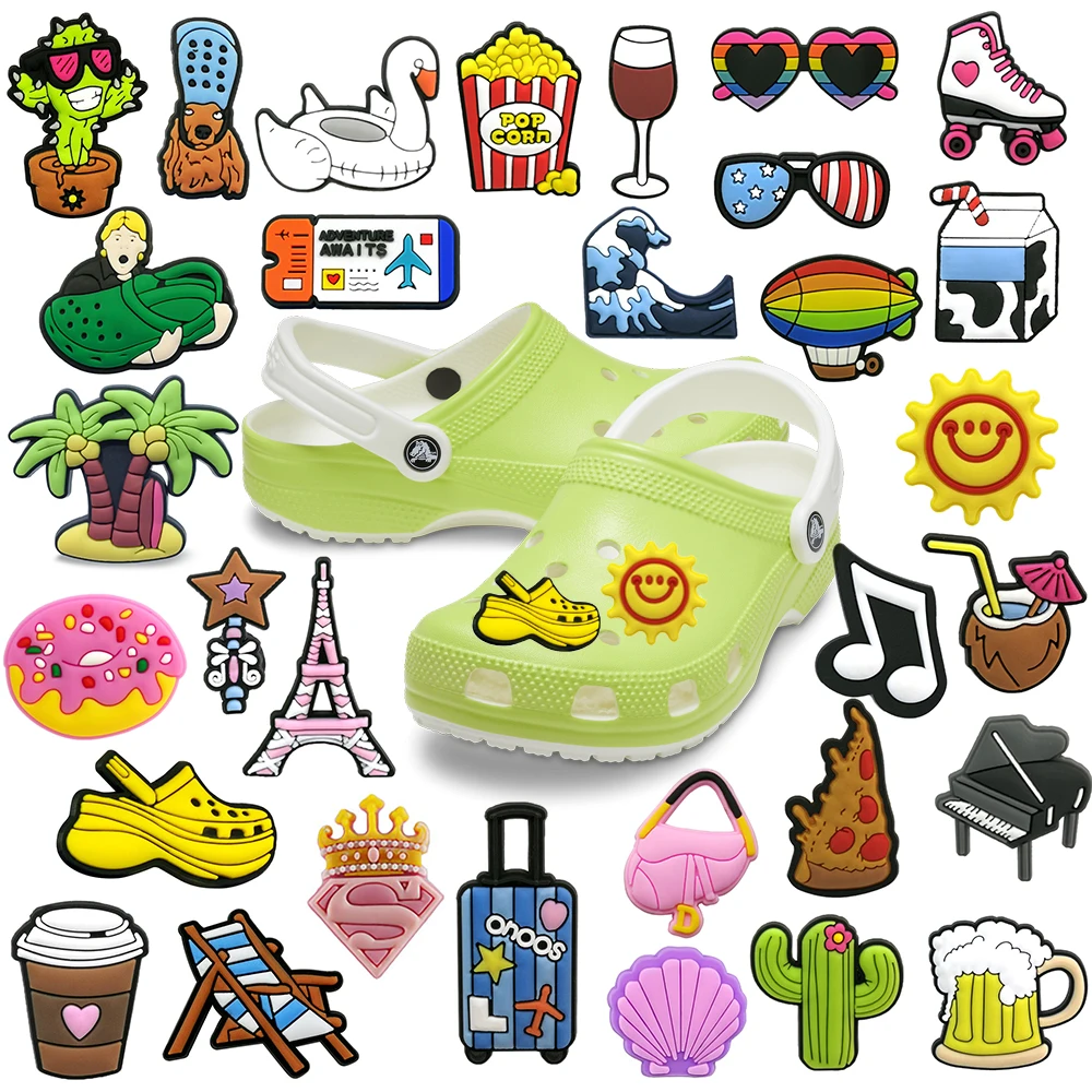Color: PURPLE, Ships From: CHINA - Leisure Series Airline Tickets Coconut Luggage Coffee Hot Air Balloon Milk Surf Cactus Sunglasses Garden Shoe accessories