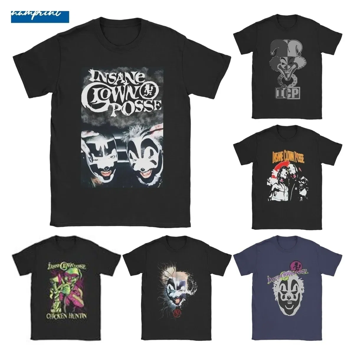 Color: Silver, Size: 6XL - Insane Clown Posse T-Shirt for Men Women ICP Violent J Shaggy 2 Dope Novelty 100% Cotton Tees Short Sleeve T Shirt 6XL Tops
