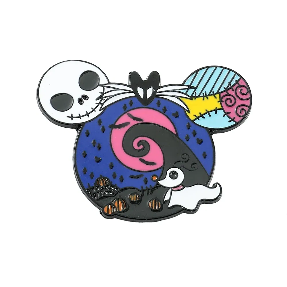Disney The Nightmare Before Christmas Enamel Pin Cartoon Figure Sally Jack Skellington Metal Badge Brooch Kawaii Accessories