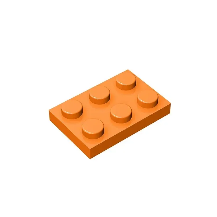 Color: green - Gobricks GDS-510 Plate 2 x 3 compatible with lego 3021 pieces of children's DIY building block Particles Plate DIY