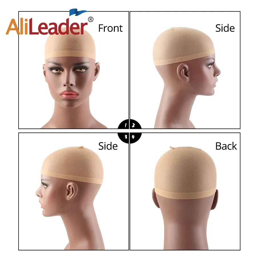 Color: Medium Brown - 1/2/3Packs Wig Cap Stocking Stretch Stocking Wig Caps For Making Wigs Caps Hairnets Stretch Elastic Wig Weaving Cap Brown Black