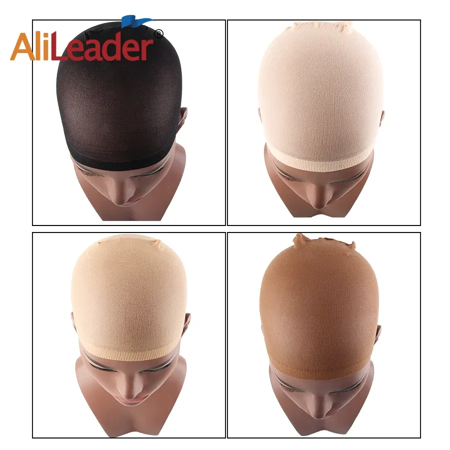 Color: Medium Brown - 1/2/3Packs Wig Cap Stocking Stretch Stocking Wig Caps For Making Wigs Caps Hairnets Stretch Elastic Wig Weaving Cap Brown Black