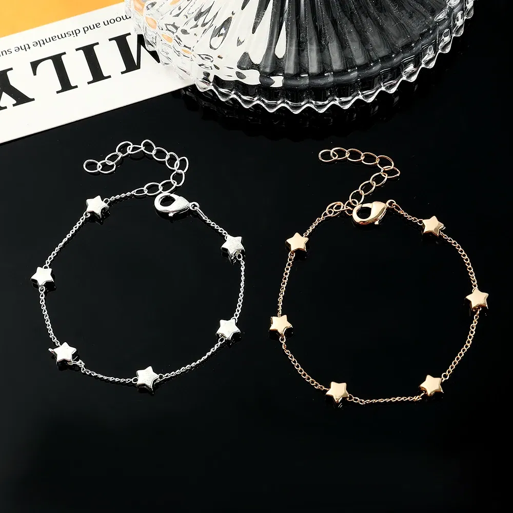 Metal Color: Gold-color, Ships From: CHINA - Beautiful stars Bracelets for Women Korean Fashion Designer Party Wedding Jewelry Holiday Gifts