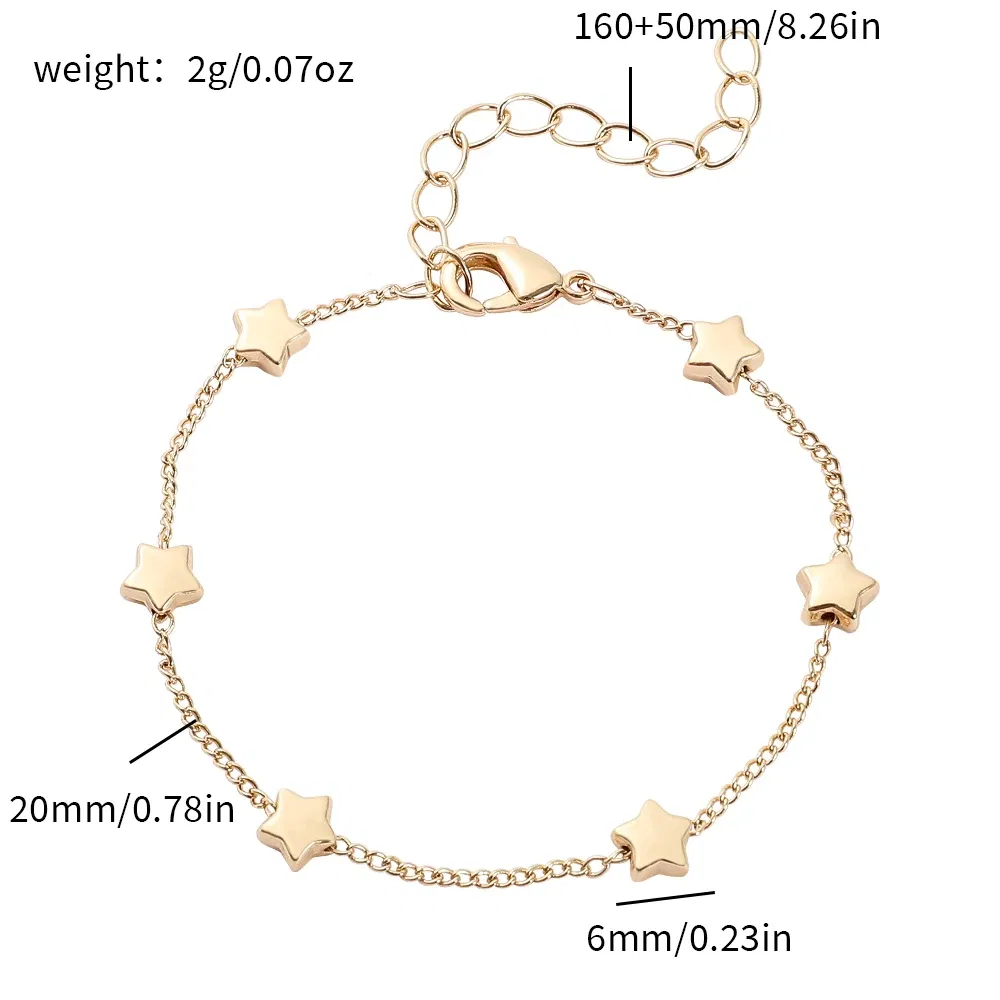 Metal Color: Gold-color, Ships From: CHINA - Beautiful stars Bracelets for Women Korean Fashion Designer Party Wedding Jewelry Holiday Gifts