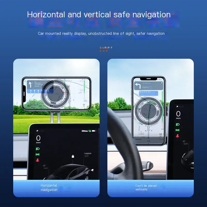 Color: black - Car Phone Holder Adjustable Foldable Bracket 360 Degree Rotating Aluminum Alloy for BYD Atto 3 Song Tang Tesla Model 3/Y/X/S