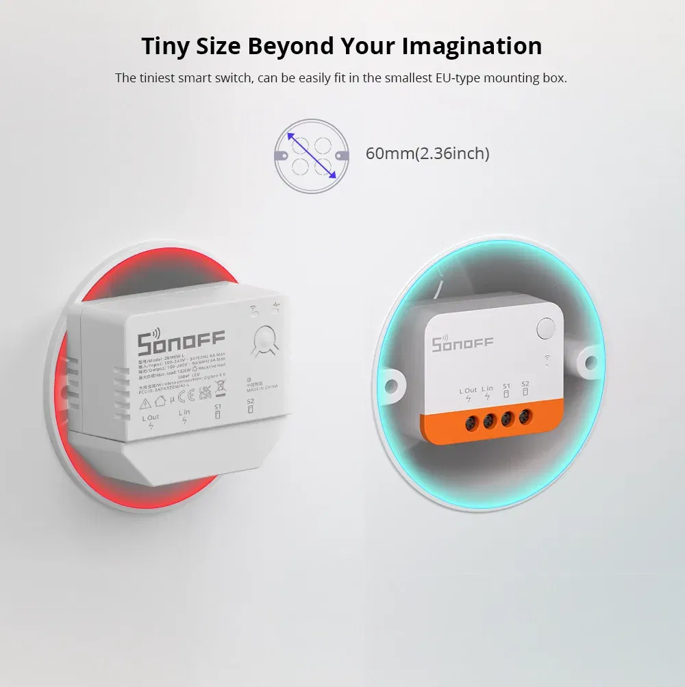 Bundle: Bundle1, Ships From: CHINA - SONOFF ZBMINI L2 Extreme ZigBee Smart Switch No Neutral Wire Required DIY Two-Way Control with Zigbee Hubs Bridge Alexa Google
