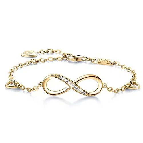 Metal Color: Silver Plated, Ships From: CHINA - Womens Sterling Silver Infinity Endless Love Symbol Charm Adjustable Bracelet for Women Mother's Day