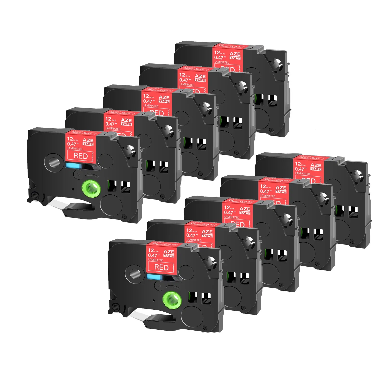 Color: Mixed Color, Width: 18mm - Greencycle 10PK TZe 231 Label cassettes Compatible for Brother Ptouch Printer Black on white Label tape 6mm 9mm 12mm 18mm 24mm