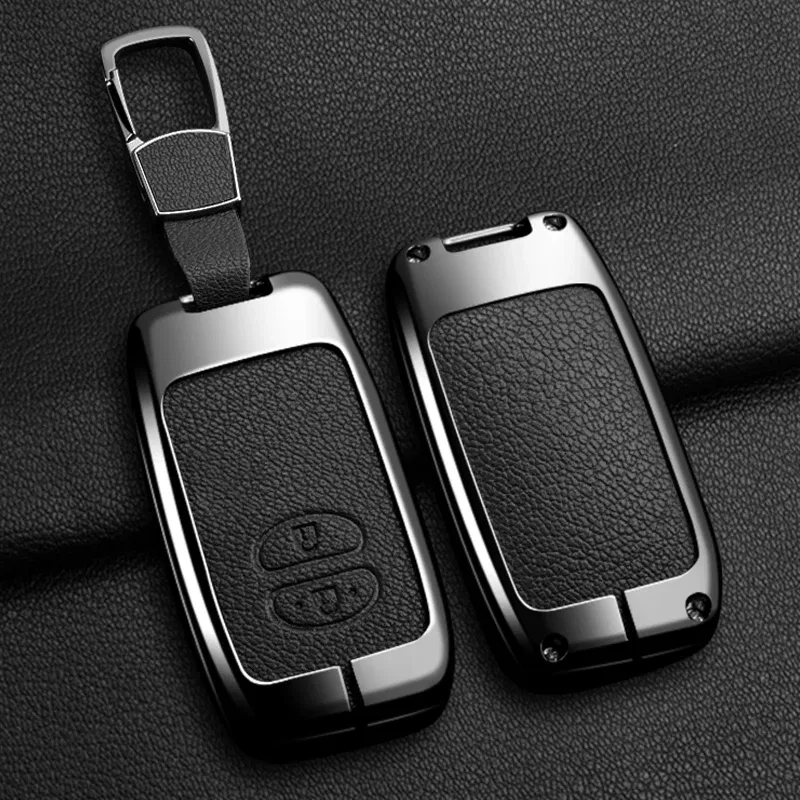 Color Name: PURPLE - Alloy Car Key Case Cover Shell Fob For Toyota Prius 30 Alpha Aqua Land Cruiser Auris For Lexus LC 200 2012 - 2014 Parts Keychain