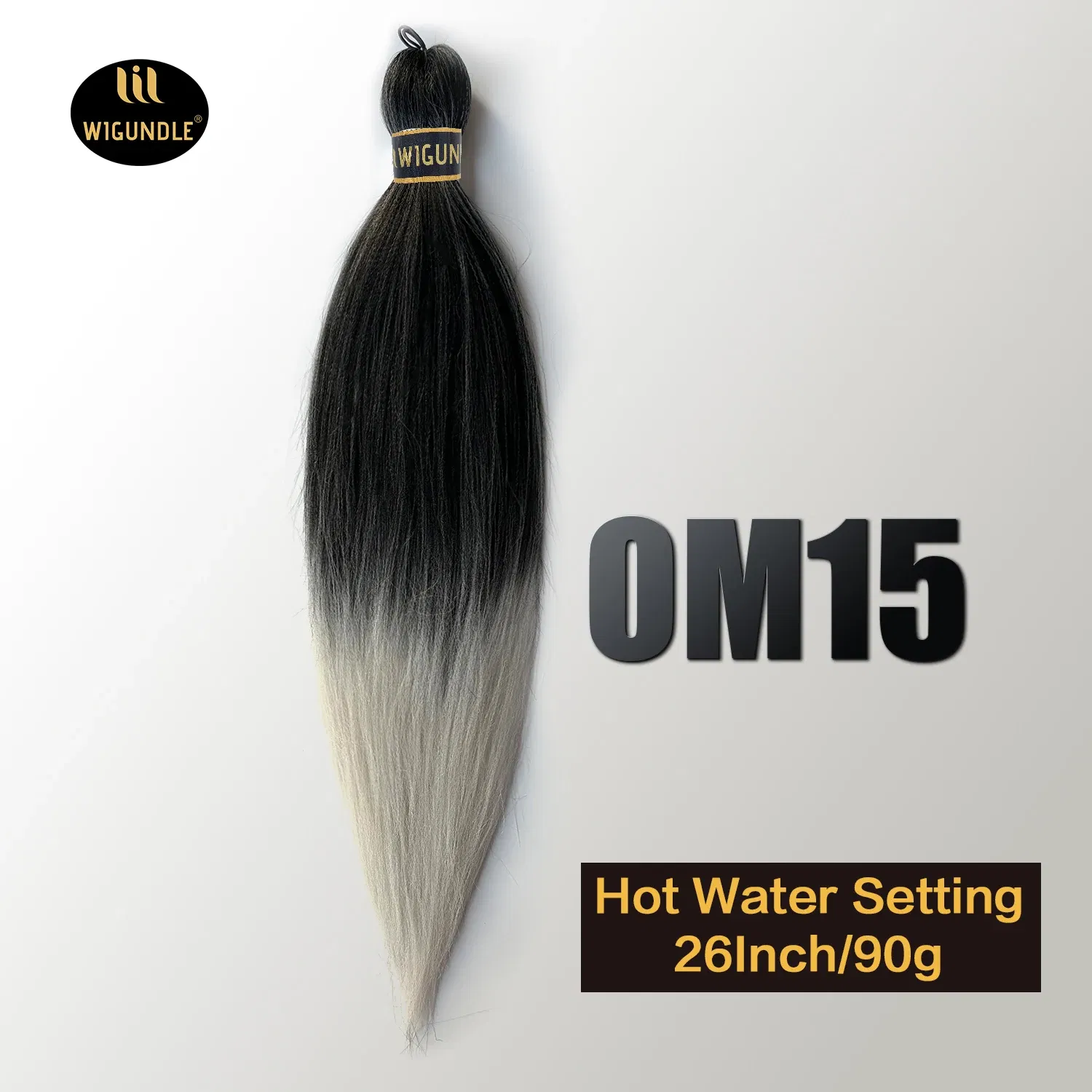 Color: #1B, Stretched Length: 26inches, Bulk Buy: 3Pcs/Lot - Kanekalon 26inch Hot Water Set Pre Stretched Jumbo Braiding Hair Box Twist Braids Synthetic Hair Extensions For Women Soft Yaki