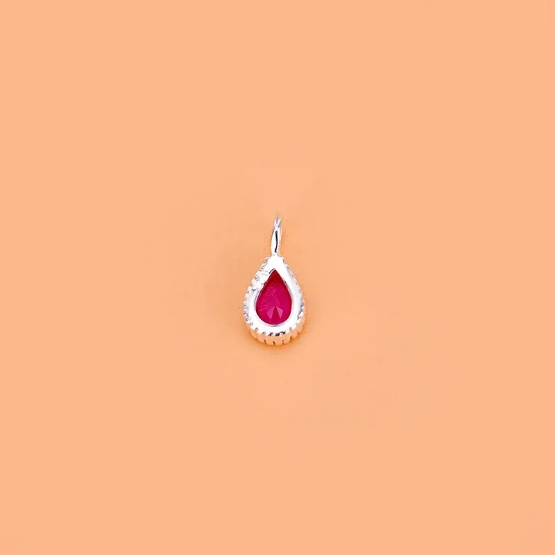 Metal color: Light Yellow Gold Color, Ships From: CHINA - S925 Sterling silver micro-inlaid Color Water drop Zircon pendant Handmade beaded material bracelet necklace accessory