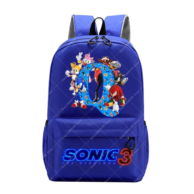 Color: Fluorescent Green, Size: 12" - Sonics Children Cartoon Schoolbag Kids Anime Cute Backpack Boy Fashion Knapsack Student Casual Shoulders Book Bag Xmas Gift 2025