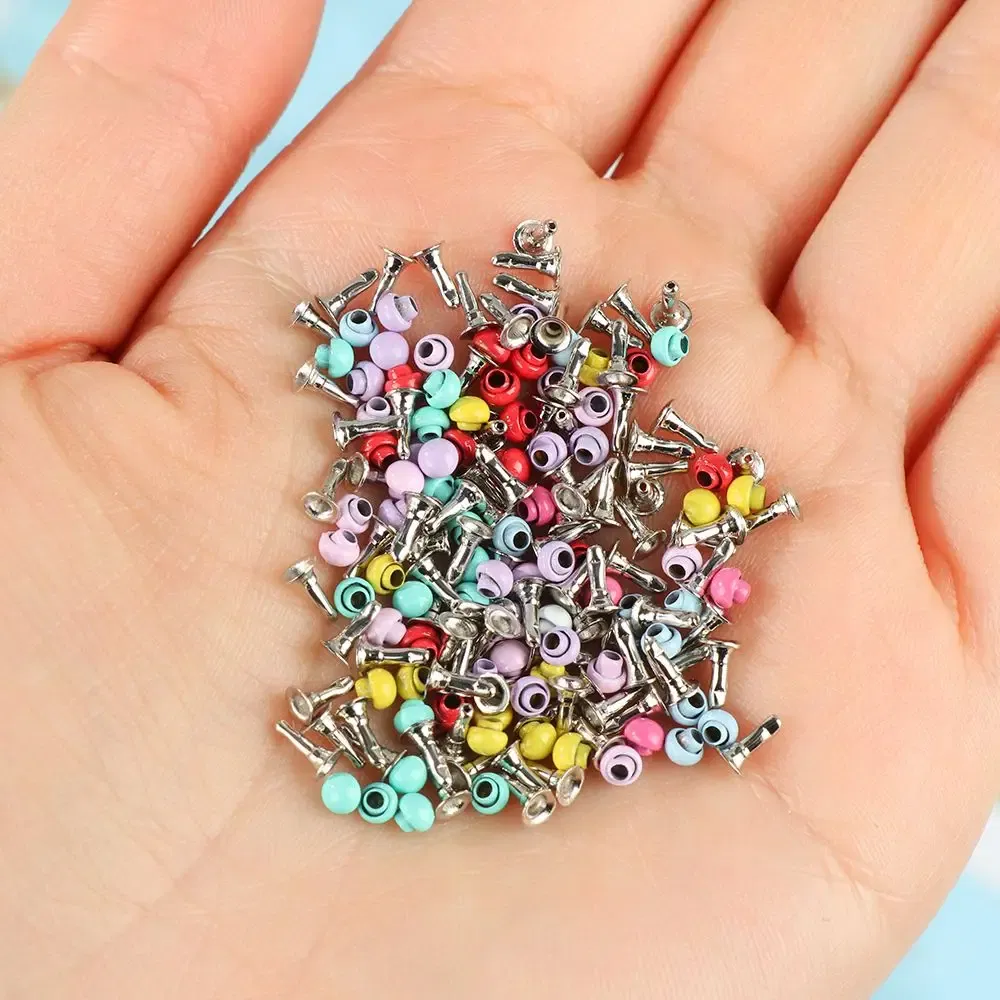 Color: Navy Blue - Hot Sale 20Pcs Mini Gourd Style Doll Belt Buttons Dolls Buckles Metal Buckle DIY Girls Toys Trousers Bags Sewing Accessories