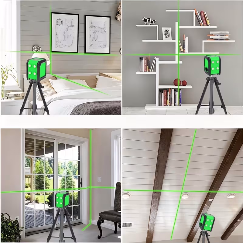 FEIDSIDE Portable Magnetic 30.48-meter High-Precision Cross Line Laser Level with Self-Leveling Feature