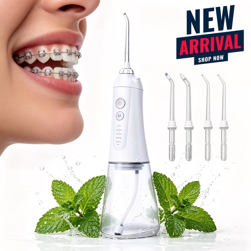 NIKDAS New Electric Water Flosser – Portable Oral Irrigator, Teeth Cleaner, Oral Care Product