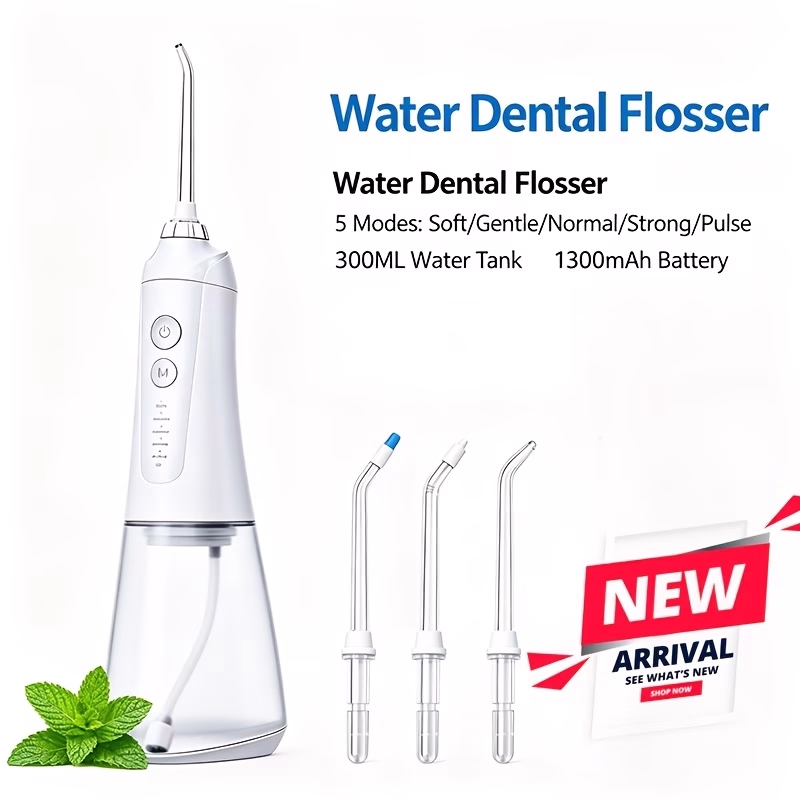 NIKDAS New Electric Water Flosser – Portable Oral Irrigator, Teeth Cleaner, Oral Care Product