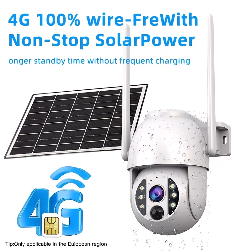 JOOAN New 3G/4G Solar-Powered Wireless Outdoor IPX6 Security Camera