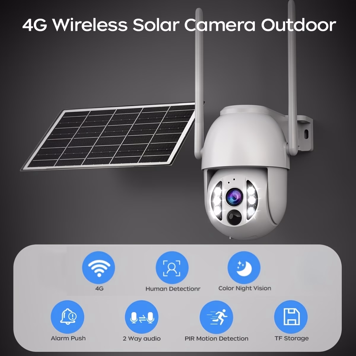 JOOAN New 3G/4G Solar-Powered Wireless Outdoor IPX6 Security Camera