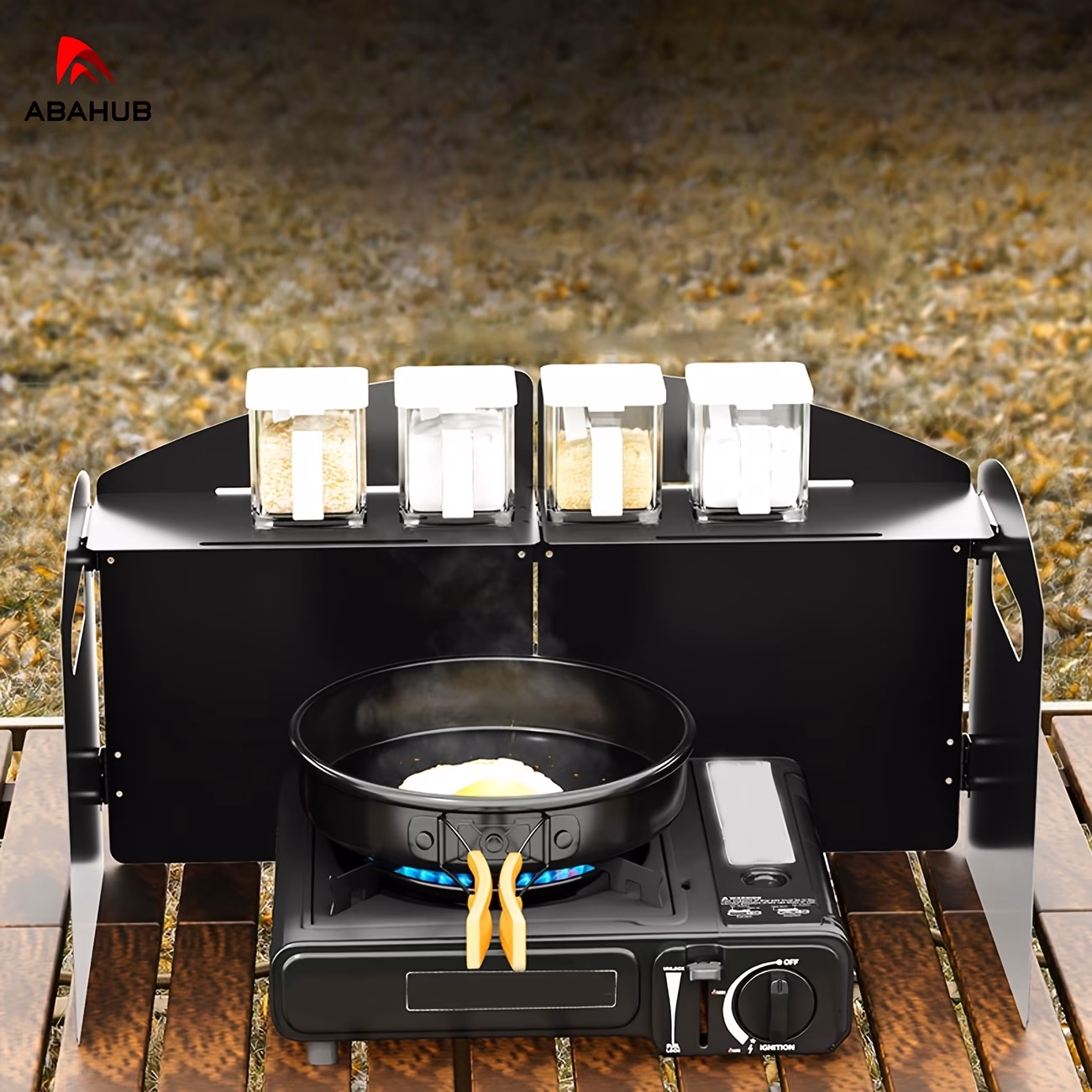 ABAHUB 1pc Foldable Thickened Windshield for Outdoor Stove – Portable Wind Protection