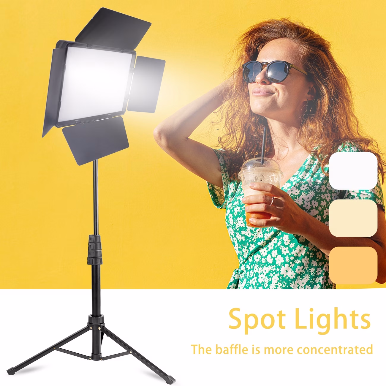 UEGOGO 10-Inch LED Fill Light with Adjustable Tripod – Photography Lighting Set