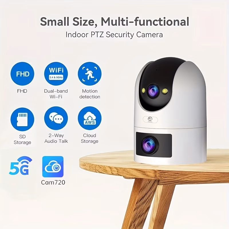 JOOAN 1296P Cloud-Based Wireless Network Camera – 5G WiFi, Dual Lenses, and Automatic Tracking