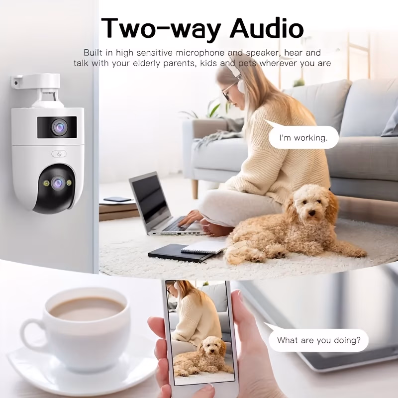 JOOAN 1296P Cloud-Based Wireless Network Camera – 5G WiFi, Dual Lenses, and Automatic Tracking