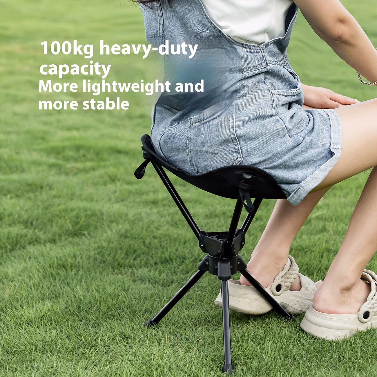 MOUNTAINHIKER Ultra-Light and Portable Folding Stool with Aluminum Alloy Frame