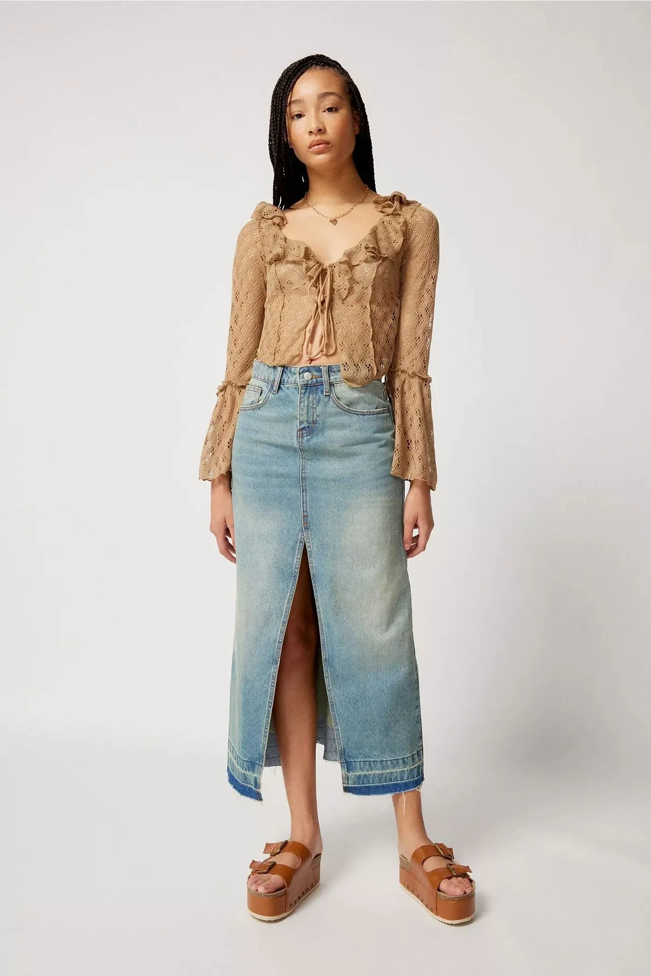 Denim Maxi Skirt