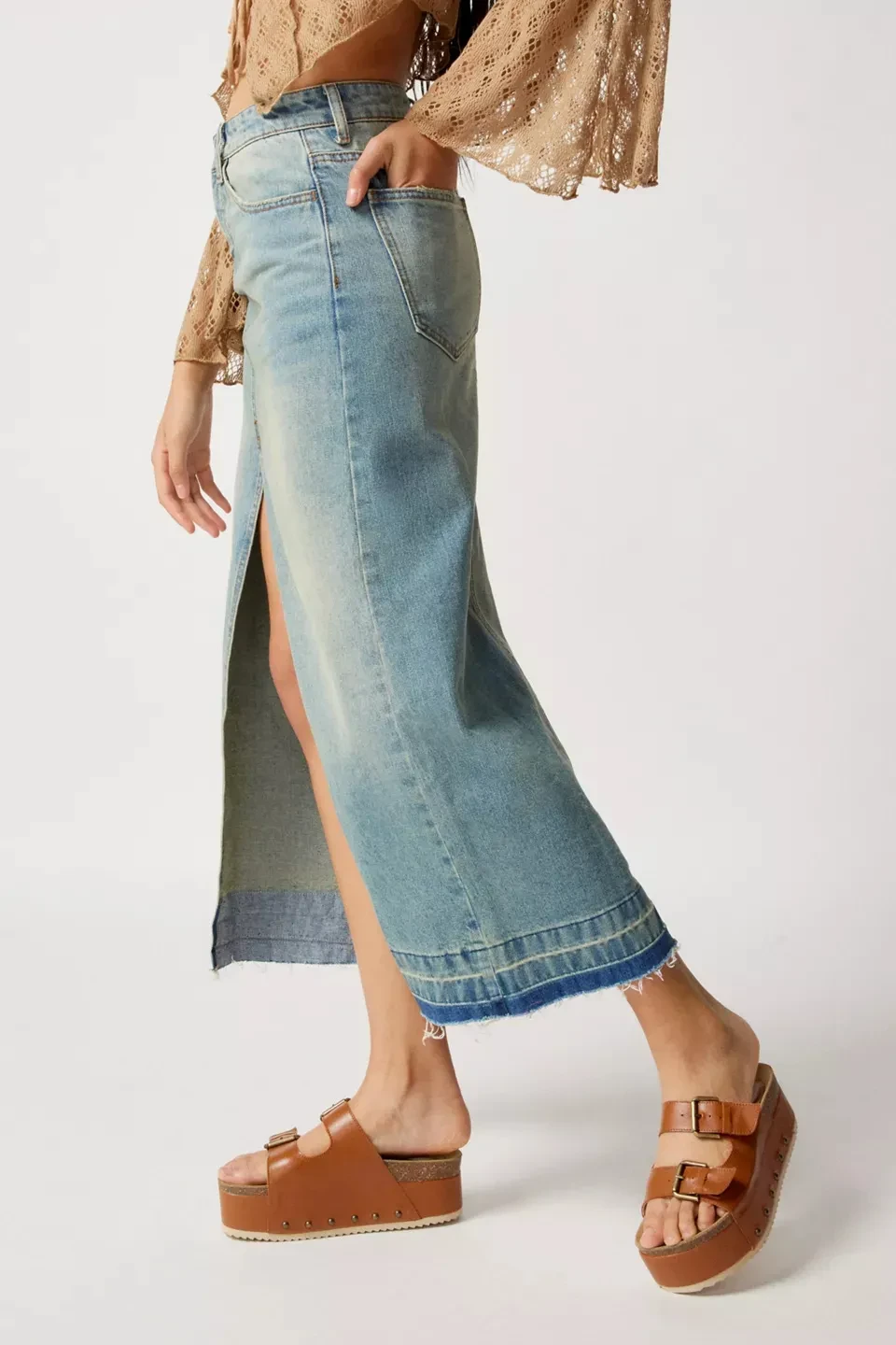 Denim Maxi Skirt