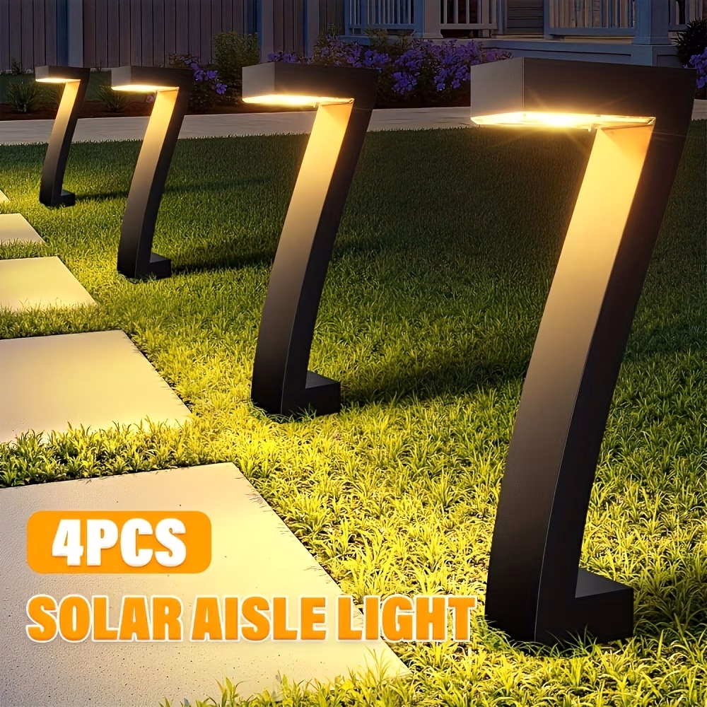 LiHangStar™ 4pcs Solar Lights for Outdoor Pathways – Upgraded Bright LED Solar Spotlights