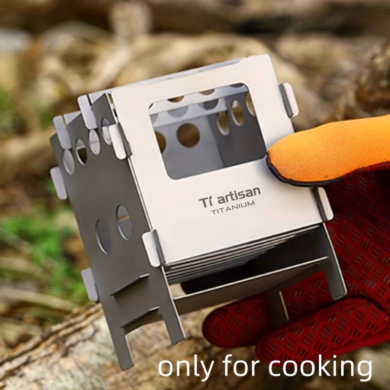 Tiartisan™ Pure Titanium Camping Stove – Lightweight and Portable Foldable Wood-Burning Stove