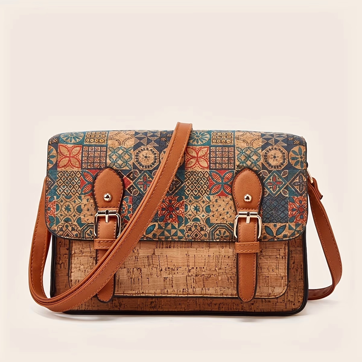 Lucky Hour™ Retro Floral Print Crossbody Bag – Bohemian Style Messenger Bag
