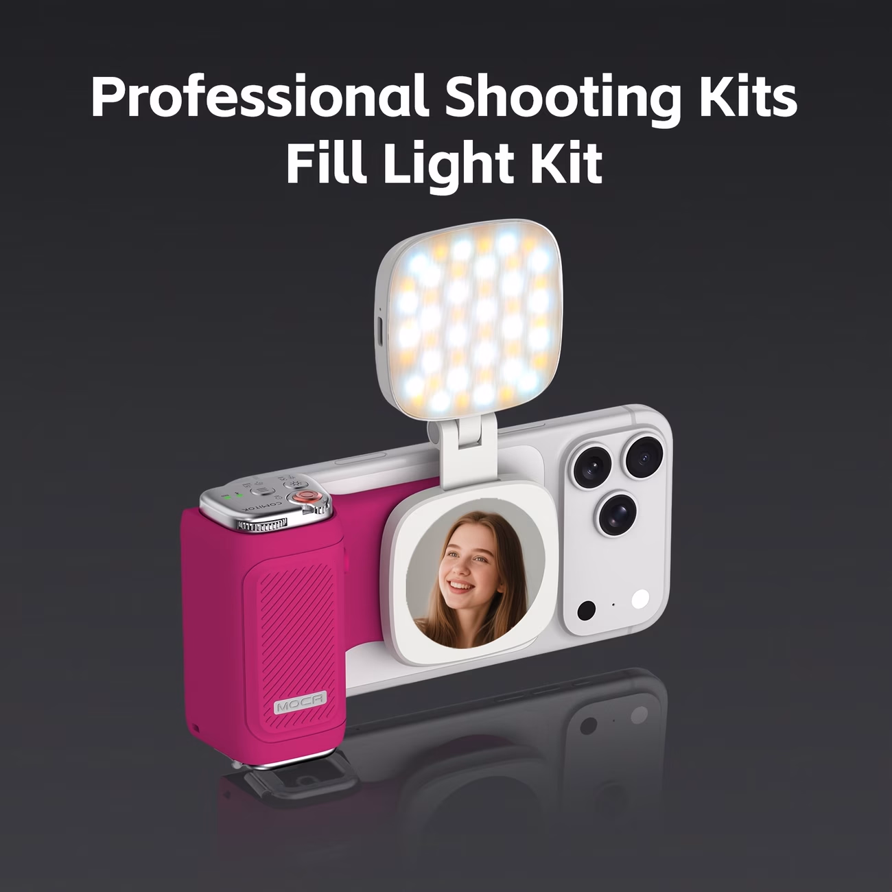 COMITOK MOCA 2-in-1 Selfie Mirror & Fill Light for iPhone
