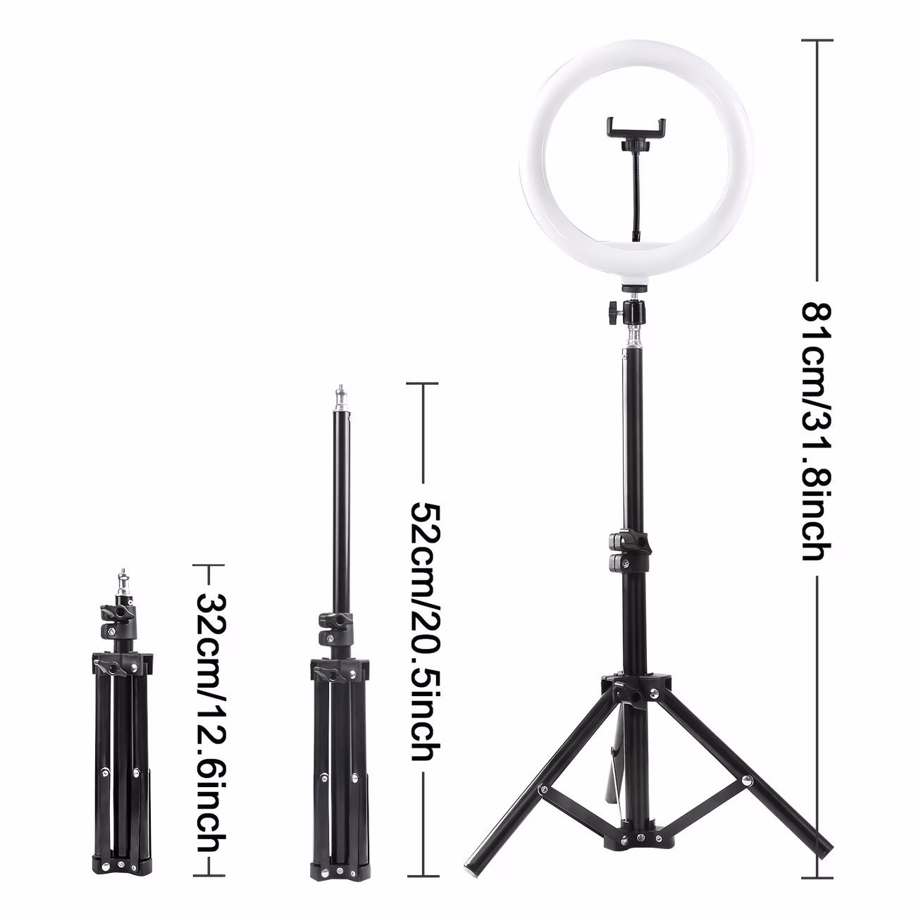 UEGOGO 10-Inch Circular Fill Light Set – Mobile Beauty Light with Adjustable Tripod