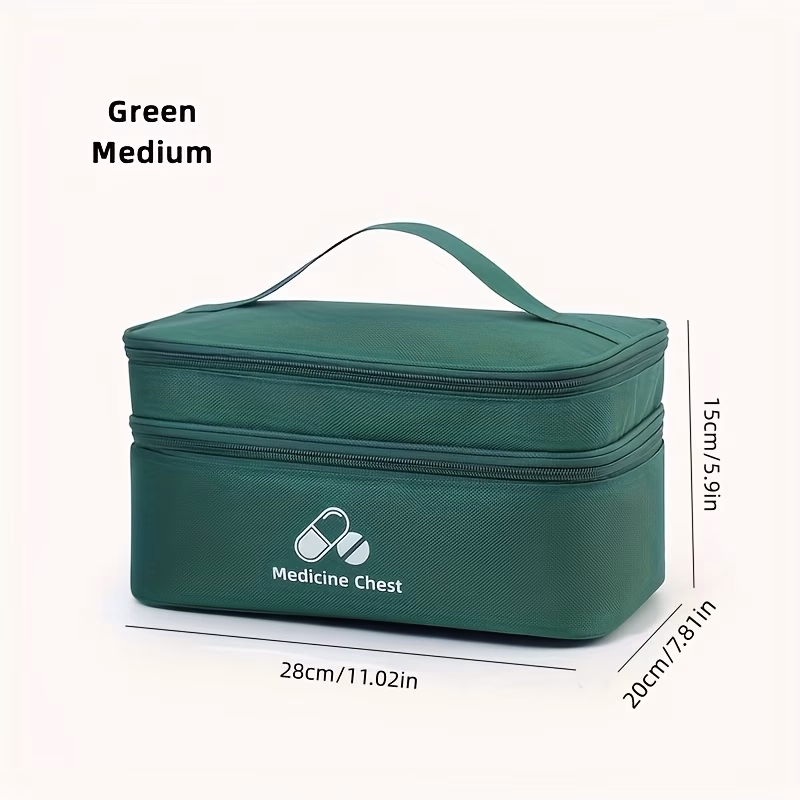 KEAPLAYEE Large Capacity Outdoor Travel First Aid Kit – Double-Layer Portable Medicine Storage Bag