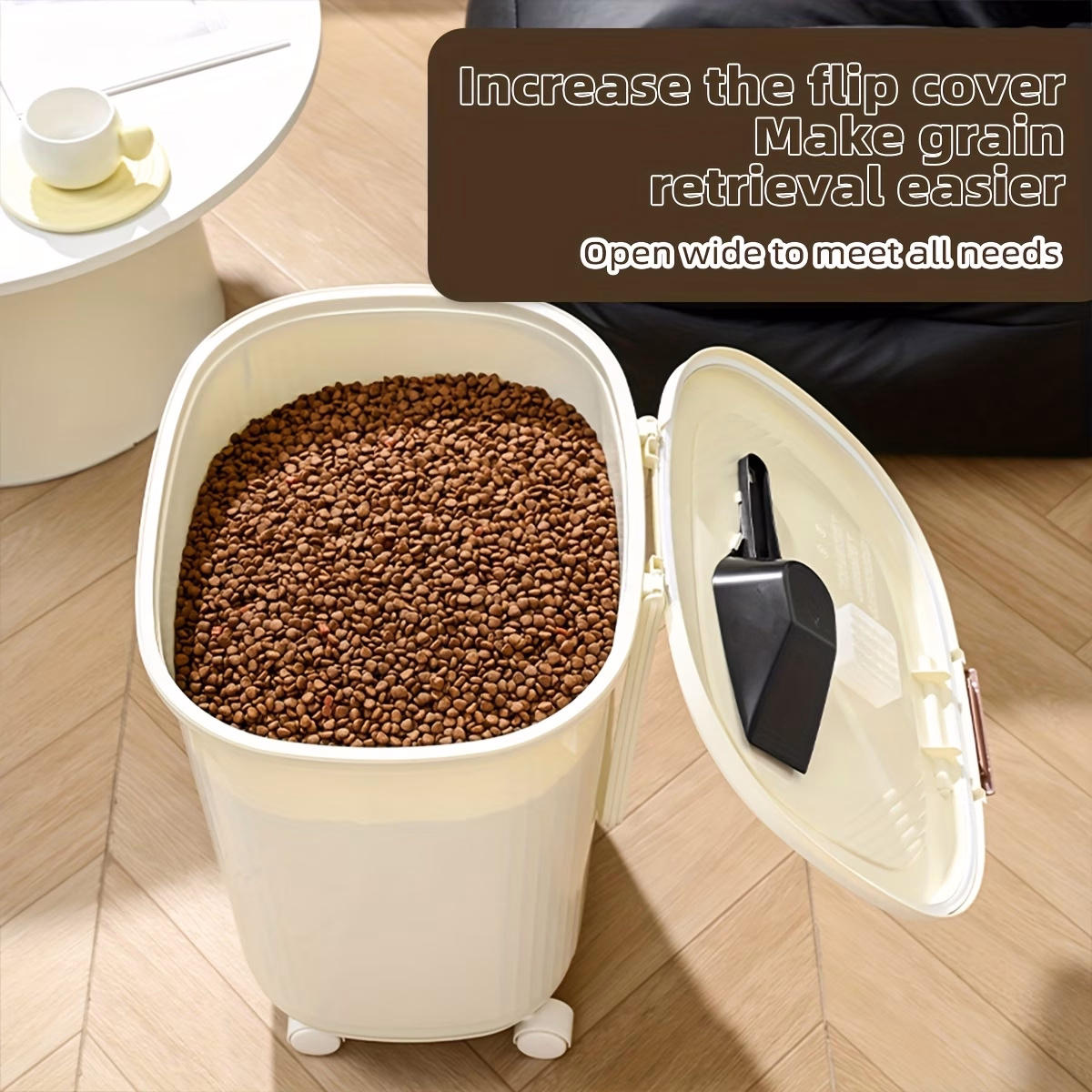 SUPET Large-Capacity Sealed Pet Food Storage – Insect-Proof and Moisture-Proof Container for Dog and Cat Food