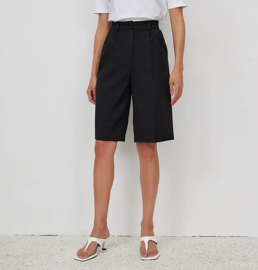 Long Black Shorts