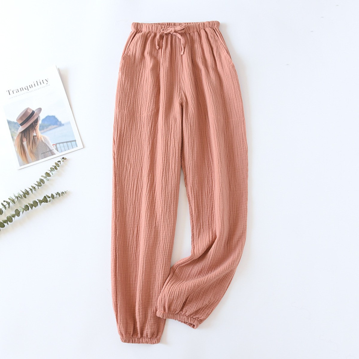 Long Cotton Pajama Pants