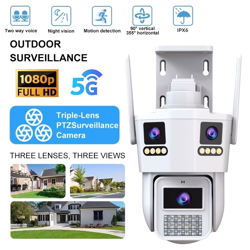 JOOAN Versatile Outdoor Camera – Advanced Multi-Lens Surveillance for Safety and Peace of Mind