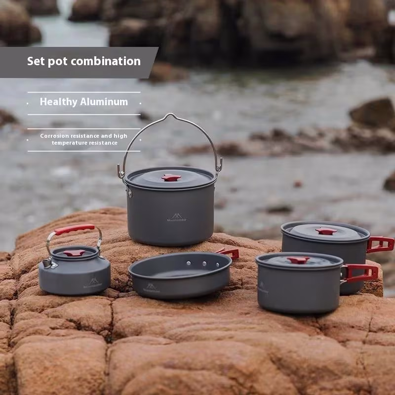 MOUNTAINHIKER Kettle, Tea, Tableware, Portable Outdoor Camping Stove, Cup Set, Pot – Complete Lightweight Outdoor Cooking Solution