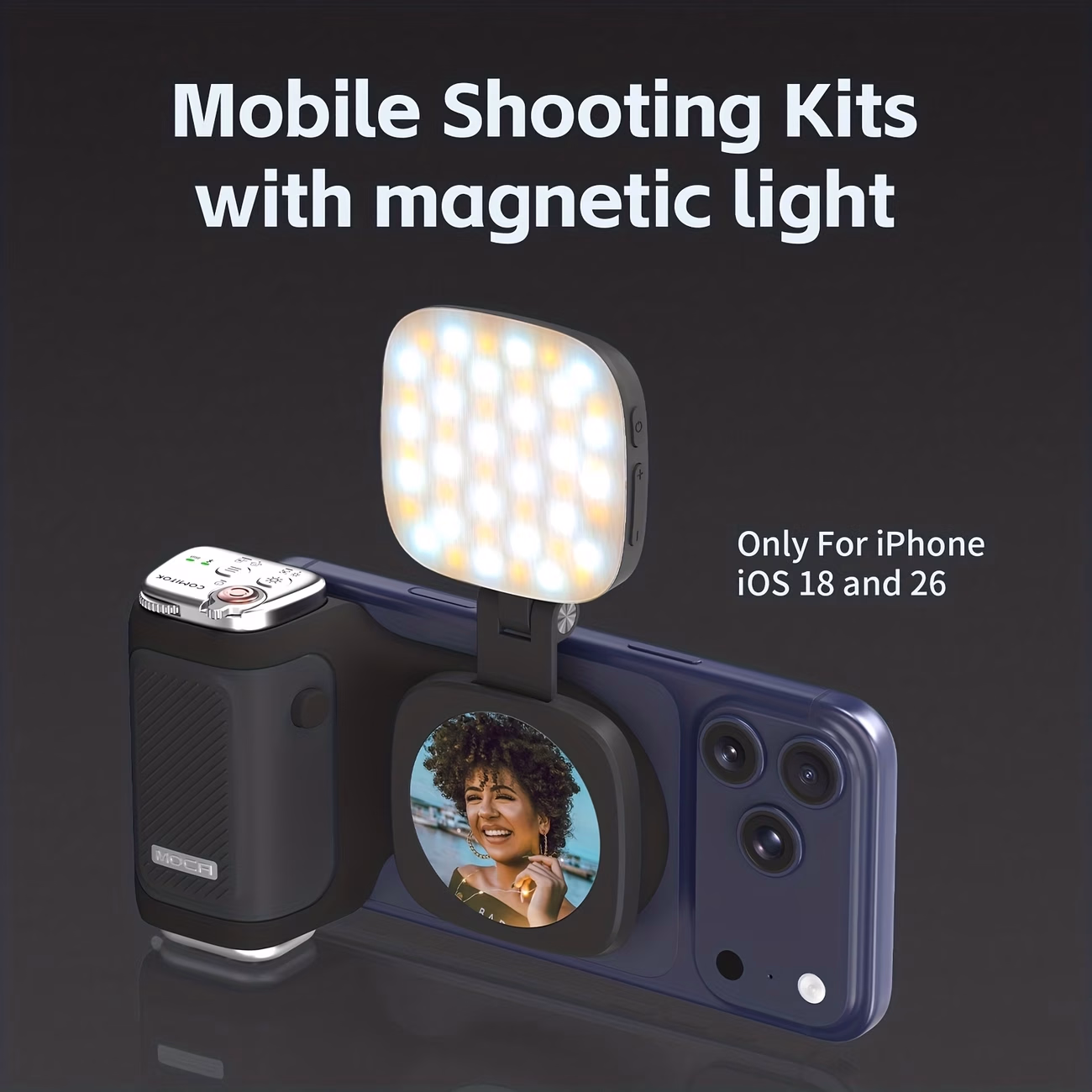 COMITOK MOCA Exclusive Photography Assistant for iPhone – Selfie Mirror with Fill Light for Perfect Shots