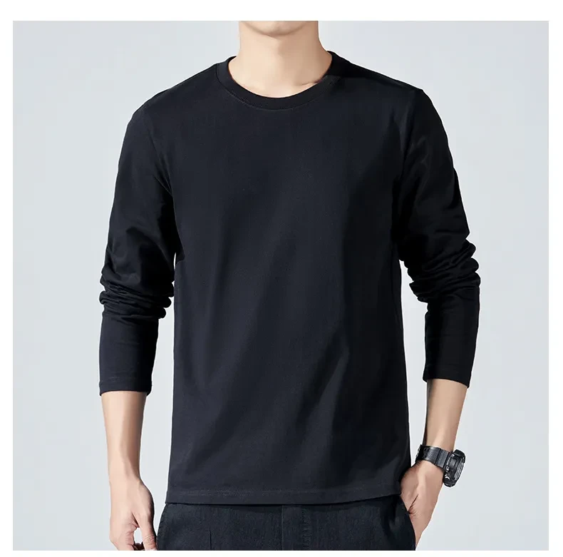 Long Sleeve Black Tee Mens
