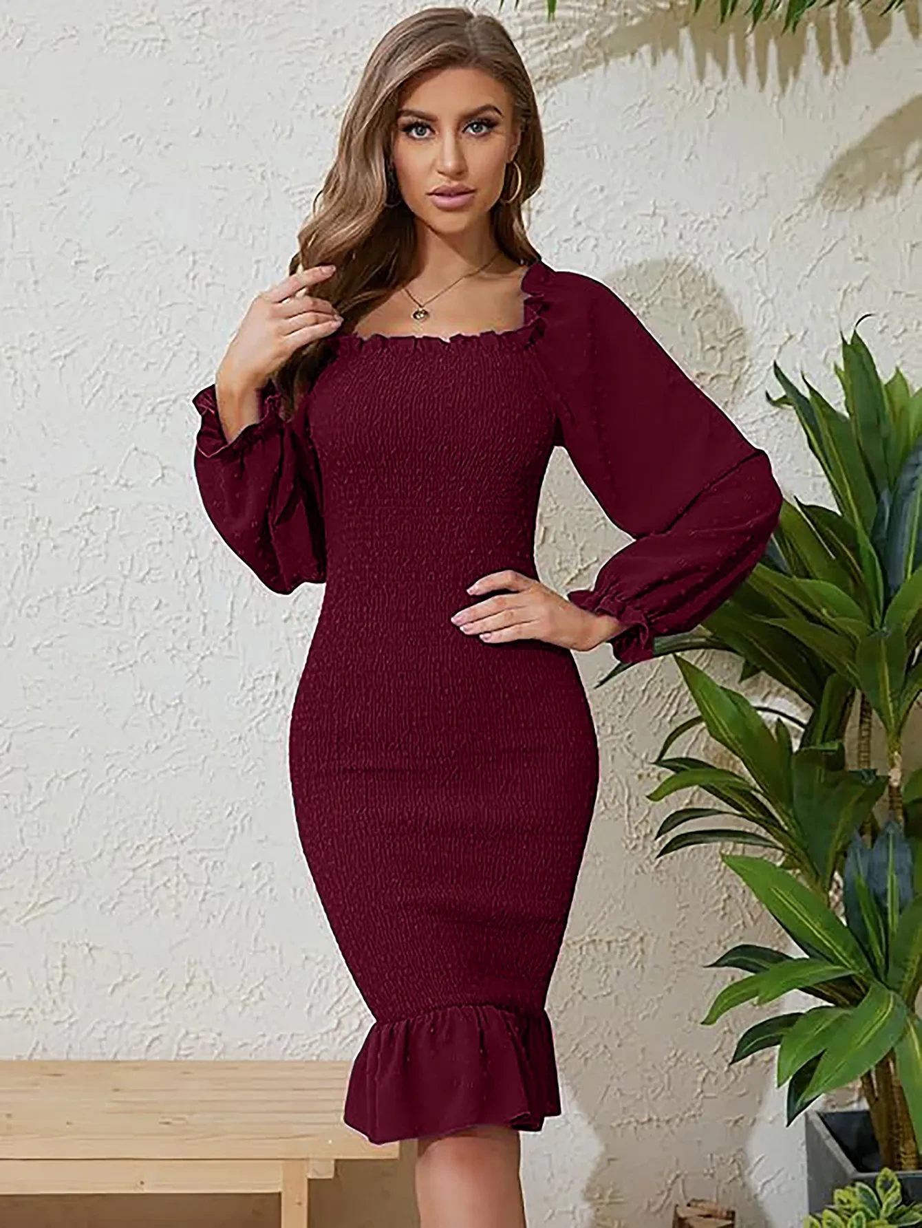 Long Sleeve Midi Dress NZ