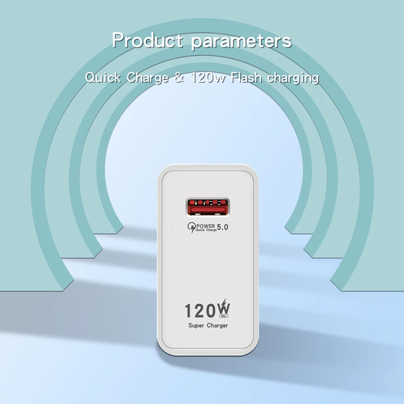 Plug Type: US - XIAOMI 120W USB Super Fast Charger Type C Phone Quick Charge 5.0 Power Adapter For iPhone iPad Samsung Huawei Oppo Oneplus