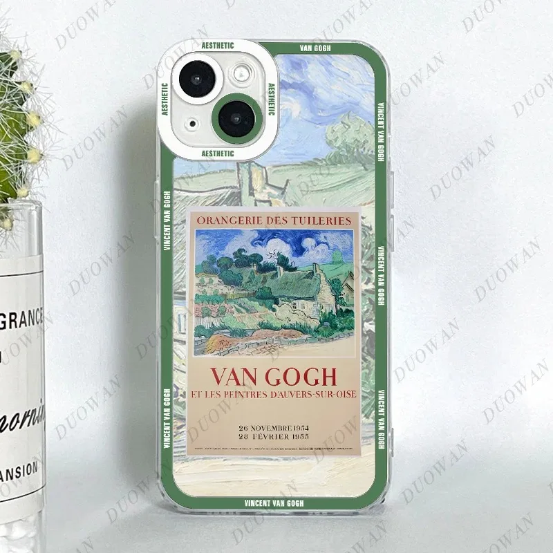 Color: GRAY, Material: Microfiber - Van Gogh Oil Painting Phone Case For Samsung A12 A13 A14 A22 A23 A31 A32 A33 A42 A50 A51 A52 A53 A71 A72 A73 4G TPU Clear Case