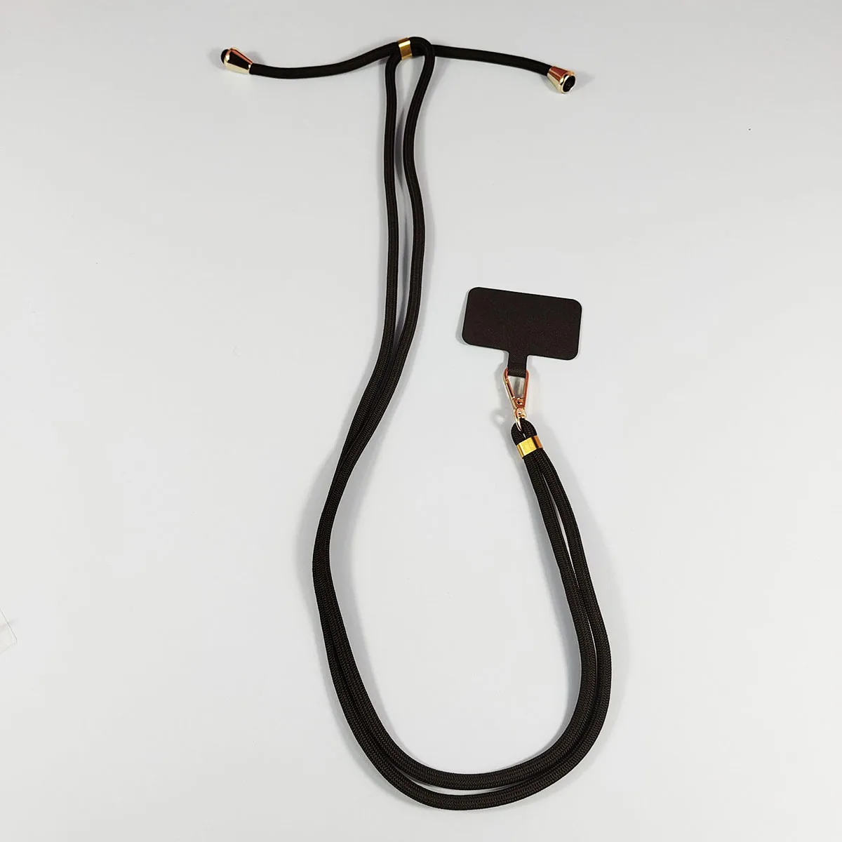 Color: black - phone suspension rope anti loss rope adjustable and extendable nylon cloth  detachable suspension rope Mobile phone lanyard