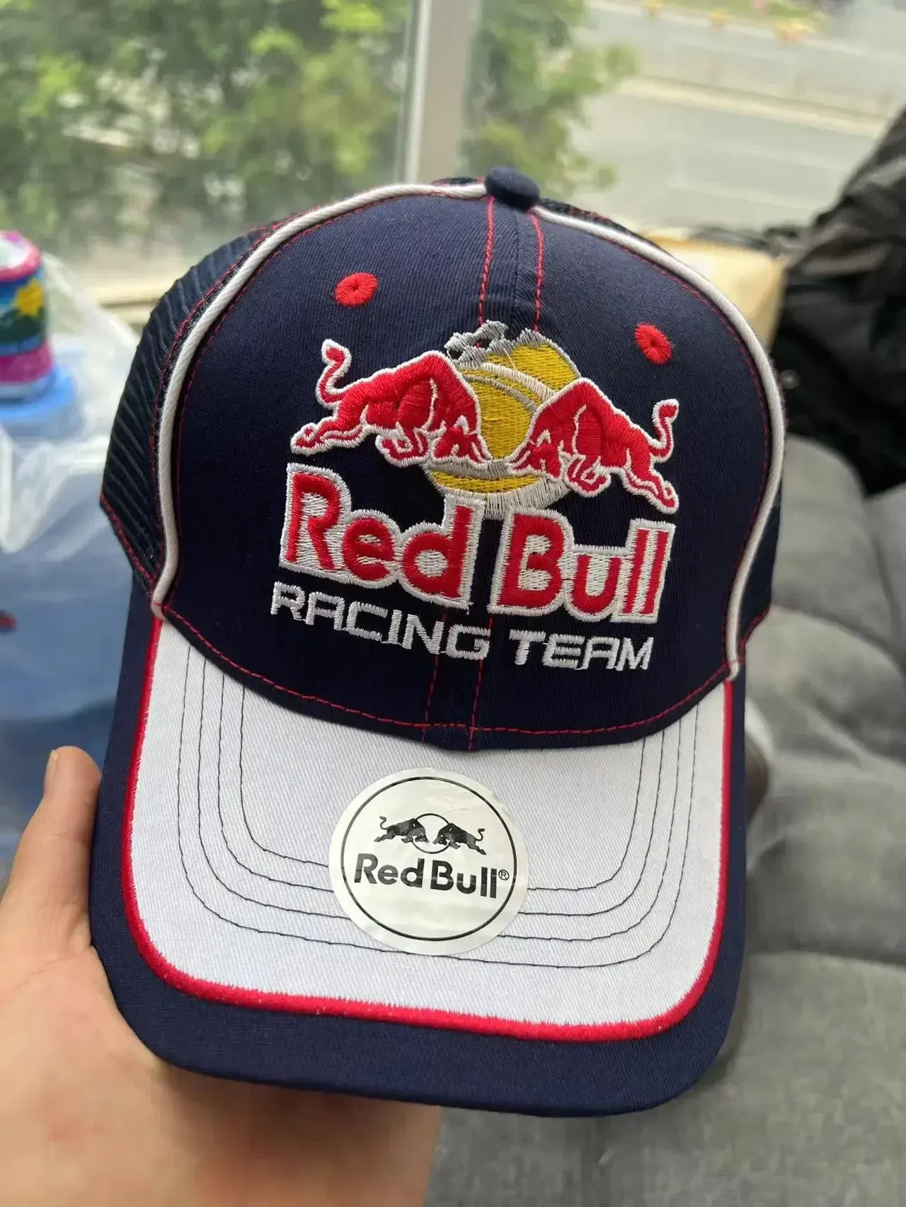 Color: Brown - Red Bull Baseball Hat Embroidered Red Bull Sun Hat High Quality Street Trendy Brand Sports Hat