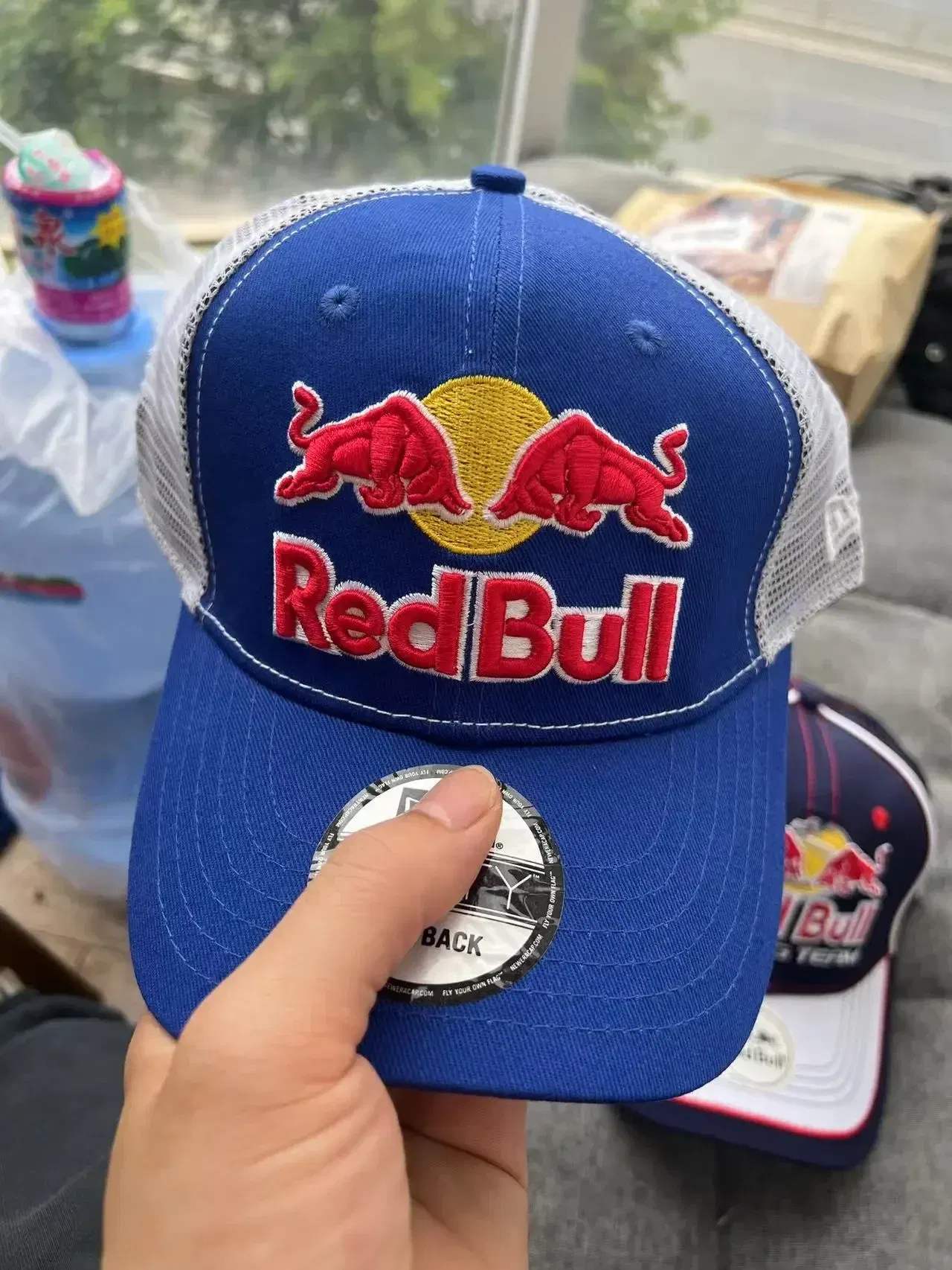 Color: Brown - Red Bull Baseball Hat Embroidered Red Bull Sun Hat High Quality Street Trendy Brand Sports Hat